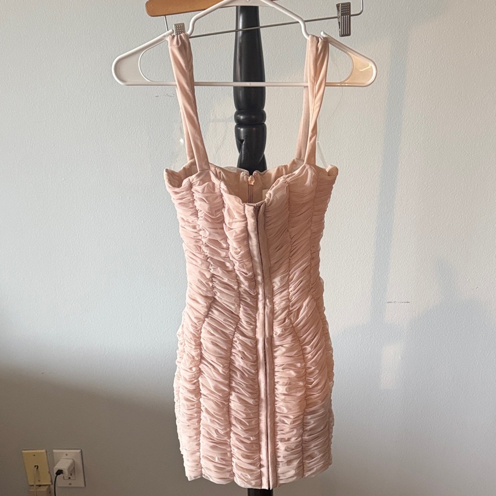 House of CB Blush Ruched Mini Dress 17.2T - Picture 1 of 2